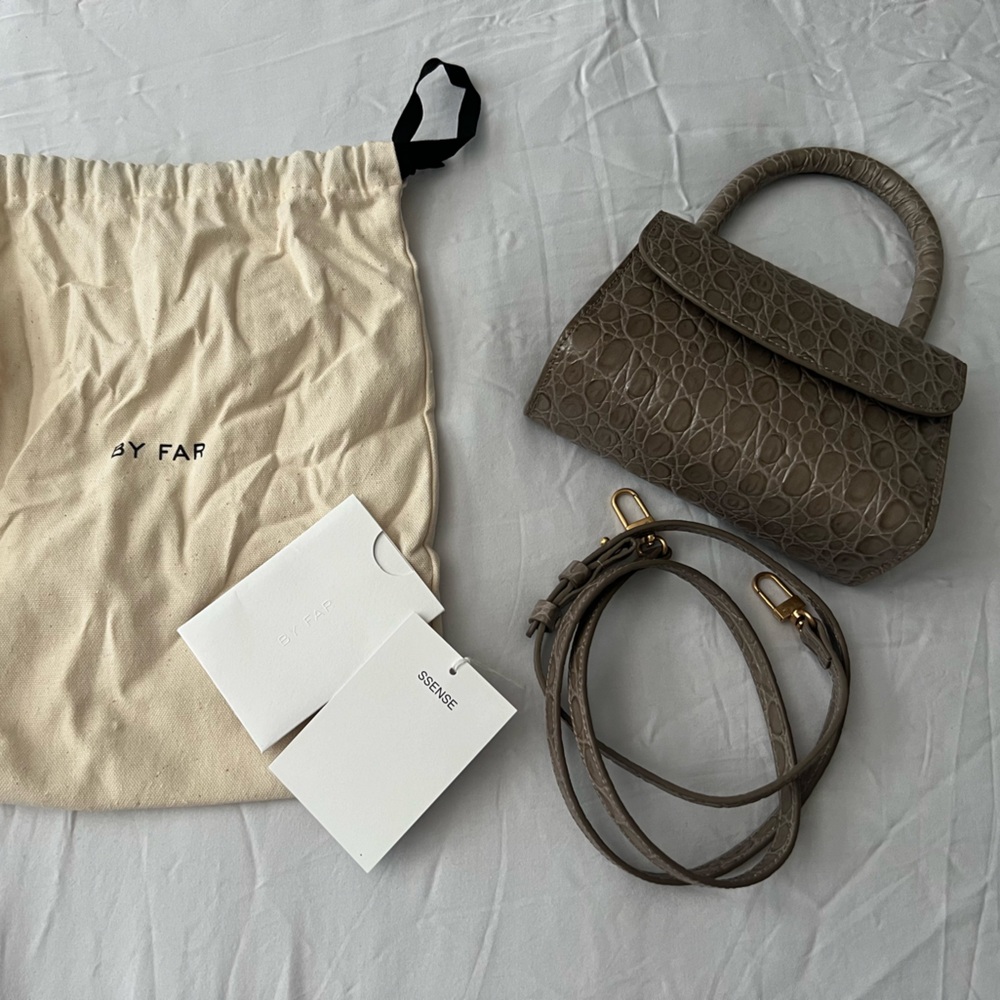 By Far Embossed Mini Shoulder Bag